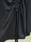 Armina Büzgülü Geniş Kollu Bluz-SS13231 Siyah