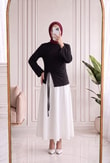 Armina Büzgülü Geniş Kollu Bluz-SS13231 Siyah