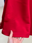 Armina Büzgülü Geniş Kollu Bluz-SS13231 Kırmızı