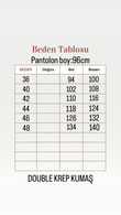 Asu Kuşaklı Bol Paça Pantolon-MT1445 Beyaz