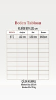 Asude Brode Desen Yarım Patlı Elbise-PE600 Taş