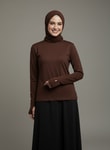 Atina Parmak Geçirmeli Badi-EE173 Kahve