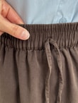 Ayben Düz Gabardin Etek-MA5928 Kahve