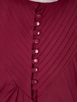 Ayçıl Nervürlü Modal Elbise-NA2407 Bordo
