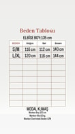 Ayçıl Nervürlü Modal Elbise-NA2407 Siyah