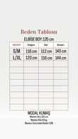 Ayçıl Nervürlü Modal Elbise-NA2407 Taş