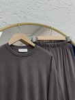 Aygün Altı Bağcıklı Pantolonlu Pike Takım-NL569.1 Kahve