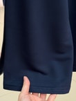 Aylira Çiçek Nakışlı Tunik-SS13252 Lacivert