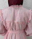 Aypare Göğsü Ve Kol Ucu Büzgülü Vual Elbise-PA9887 Pembe