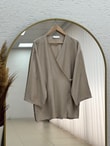 Ayşah Yan Bağlamalı Çilek Tunik-AS5991 Taş