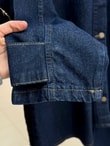 Ayşe Kolları Düğmeli Pantolonlu Kot Takım-LS7222 Lacivert