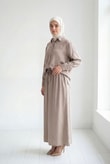 Aysima Tesettür Etekli Takım-MA2145 Taş