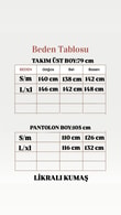 Aysun İnci Biyeli Taşlı Pantolonlu Takım-EK547 Lacivert