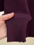 Bahardil Mini Gold Düğmeli Kısa Hırka-KR6041 Mürdüm