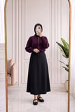 Bahardil Mini Gold Düğmeli Kısa Hırka-KR6041 Mürdüm