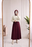 Bahardil Mini Gold Düğmeli Kısa Hırka-KR6041 Ekru