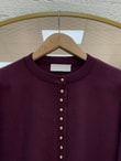 Bahardil Mini Gold Düğmeli Kısa Hırka-KR6041 Mürdüm