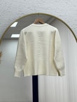 Bahardil Mini Gold Düğmeli Kısa Hırka-KR6041 Ekru