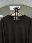 Bahargül Reglan Kol Kordunlu Tunik-MF1933 Kahve
