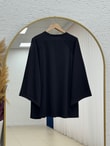 Bahargül Reglan Kol Kordunlu Tunik-MF1933 Siyah
