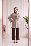 Bahargül Reglan Kol Kordunlu Tunik-MF1933 Taş