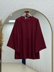 Bahargül Reglan Kol Kordunlu Tunik-MF1933 Kırmızı