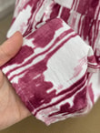 Begonya Mermer Desen Elbise-MF1755.7 Bordo