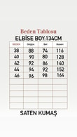 Belgi Güllü Saten Elbise-GE5157 Siyah