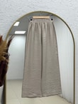 Belgin Bolerolu Tuniği Uzun Pantolonlu Modal Takım-ZŞ7078 Taş