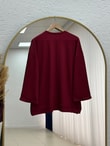 Belkıs Etek ve Kol Manşet Tunik-MF1935 Bordo