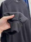 Bemeva Dikiş Detay İki İp Şardonlu Sweat-BN4522 Siyah