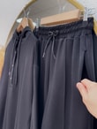 Bemista Kapşonlu Çıtçıtlı  Yanı Yırtmaçlı Pantolonlu Takım-MA8329 Siyah