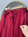 Bemista Kapşonlu Çıtçıtlı  Yanı Yırtmaçlı Pantolonlu Takım-MA8329 Bordo