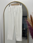 Beren Gizli Cepli Pantolon-MT1508 Beyaz