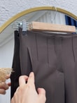 Beren Gizli Cepli Pantolon-MT1508 Kahve