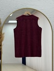 Berya Kemerli Kürklü Yelek-BN4547 Bordo