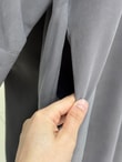 Beylem Düğmeli Çift Cepli Uzun Tunik-ZŞ7073 Gri