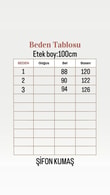 Birsu Astarlı Desenli Şifon Etek-EY5363 İndigo