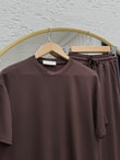 Bora Oversize İkili Pantolonlu Takım-CI2547 Kahve