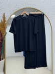 Bora Oversize İkili Pantolonlu Takım-CI2547 Siyah