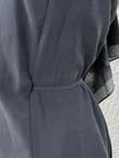 Canay Pelerinli İpli Elbise-ML2095 Antrasit
