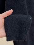 Canbahar Düğme Geçiş Detaylı Triko Hırka-KR6051 Siyah