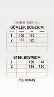 Cankız Gömleği Fırfırlı Çıtır Desen Etekli Tül Takım-EN825 Siyah