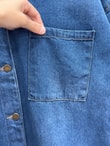 Celena Tek Cepli Metal Düğmeli Pantolonlu Kot Takım-LS8220 Mavi