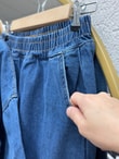Celena Tek Cepli Metal Düğmeli Pantolonlu Kot Takım-LS8220 Mavi