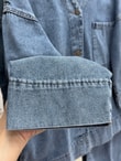 Celena Tek Cepli Metal Düğmeli Pantolonlu Kot Takım-LS8220 Açık Mavi