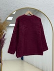 Celina Sakallı Yumoş Kazak KR5040-Zİ7004 Bordo