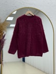 Celina Sakallı Yumoş Kazak KR5040-Zİ7004 Bordo