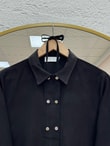 Cemay Boydan Çift Çıtçıtlı Yırtmaçlu Uzun Tunik-GS688 Siyah