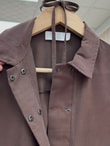 Cemay Boydan Çift Çıtçıtlı Yırtmaçlu Uzun Tunik-GS688 Kahve